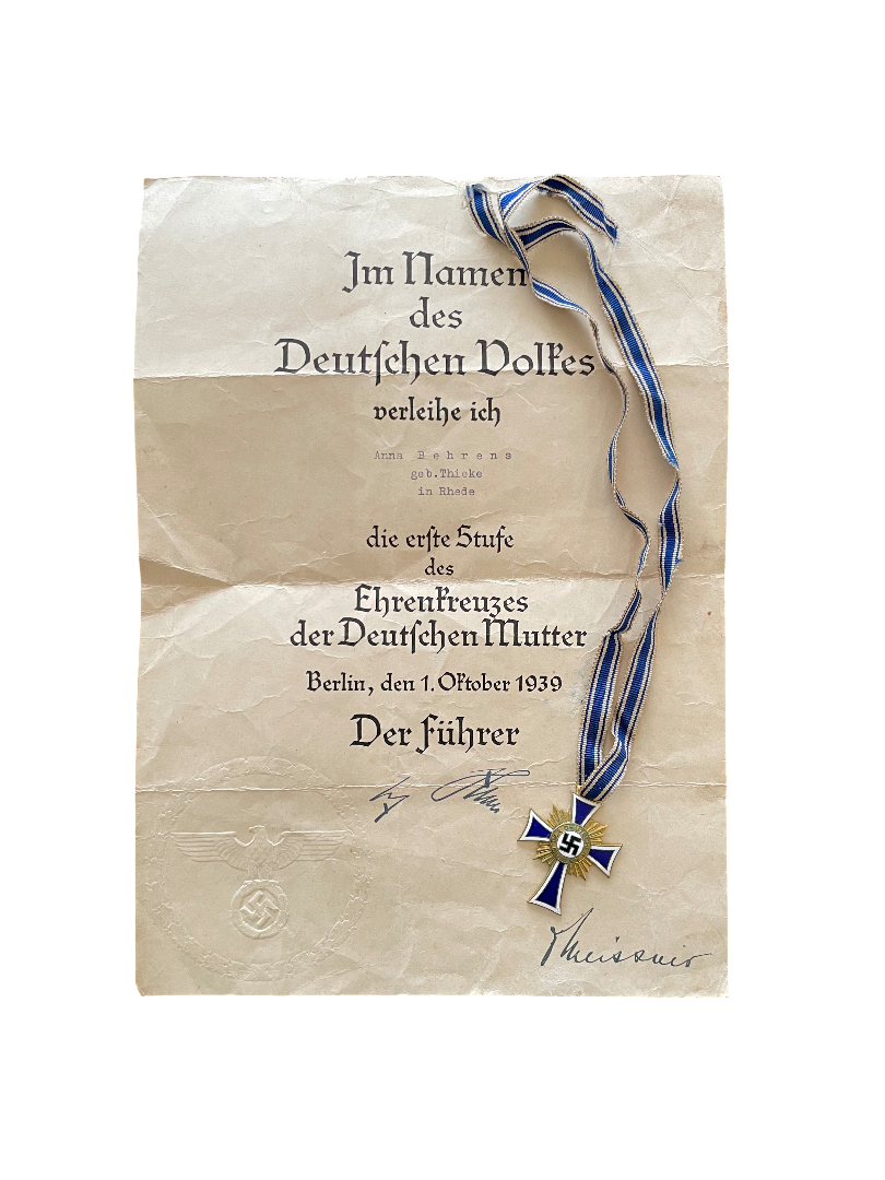 Mutterkreuz met oorkonde