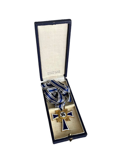 Moederkruis goud met doosje